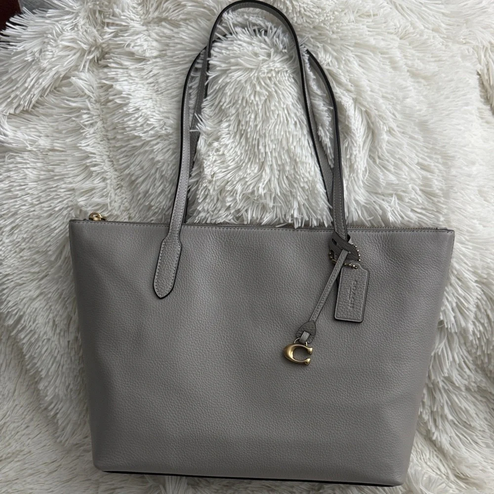 Coach Bella Dove Gray Leather Tote